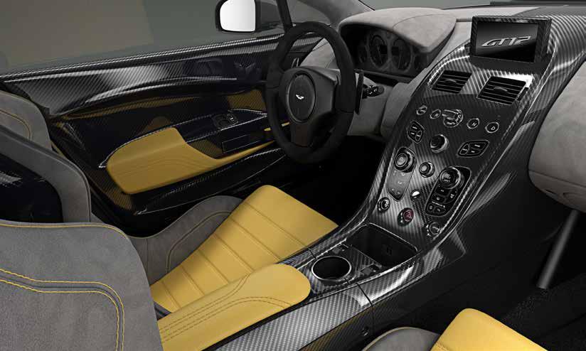 Leather Racing Yellow Stitching COMBINATION ILLUSTRATED GREY BLEND ALCANTARA UPPER ENVIRONMENT, SEAT OUTERS AND INNERS PURE BLACK LEATHER LOWER ENVIRONMENT