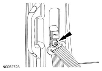 Page 6 of 33 2. NOTE: Inspect the safety belt D-ring cover for damage. If the safety belt D-ring cover does not remain in place, install a new cover.