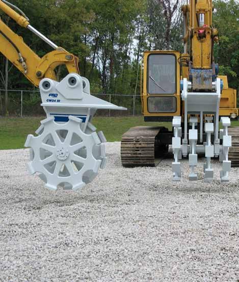 Compaction Wheels Features and Benefits: Static wheel models available in pad foot designs to accommodate various soil conditions CW18 PIII/24 PIII/36 PIII Can reach