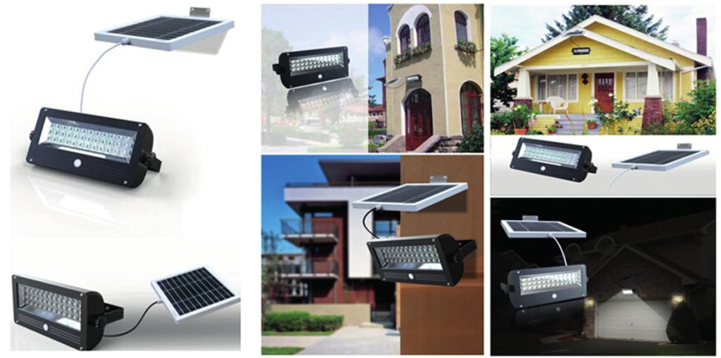 The Solar Security Lights come with an easy to mount solar panel and an LED light with inbuilt rechargeable batteries.