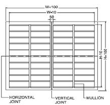 STATIONARY LOUVER STATIONARY LOUVER SSL SERIES [SSL - 100, SSL - 110, SSL - 120] SSL SERIES [SSL - 100, SSL - 110, SSL - 120] Construction - Dimension and Details Multiple Module (Segmented) -