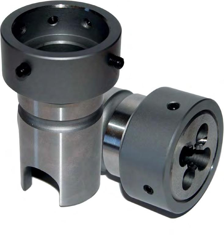 TAPPING DEVICES Die holders SPV Spintec has developed a new The new threading die holders are Beeing tailored to our ordinary tapping chuck program it can easily be combined models.