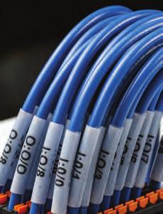 Wire and cable materials Self-Laminating Vinyl Wire and Cable Markers (-427) Feature a clear, non-printable area that wraps around wires and cables to serve as an overlaminate.