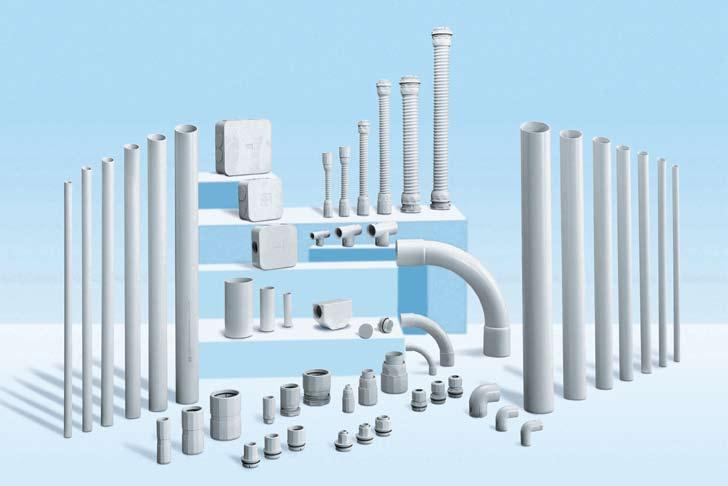 RK RANGE Rigid protective conduit systems RK Range rigid conduits Gewiss rigid conduits and accessories allow articulated systems to be implemented under maximum safety conditions in any type of