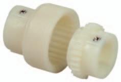 Curved-tooth gear coupling Type junior plug-in coupling and type junior M from nylon Components z Curved-tooth gear coupling plug-in type (2 parts) from nylon z Double cardanic curved-tooth gear