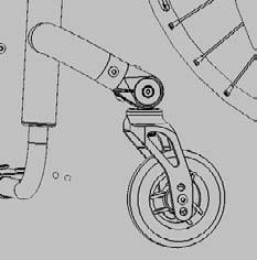 Drag or rolling resistance is optimally minimized when the wheel toe is set to zero. To set Toe to zero: 1. Loosen the cap screws (A) (1 per side) that secure the camber tube clamp. 2.