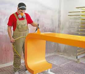 AirCoat painting - air-supported application In the AirCoat procedure (airless + air) the material is forced through the nozzle using a