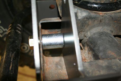 Install the new control arms with the flex joint at the frame end and the adjustable end at the axle.