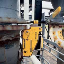 alignment. Rectifies twist and rotational misalignment without additional stress in pipe lines For most commonly used ANSI, API, BS and DIN flanges No slings, hooks, or lifting gear.