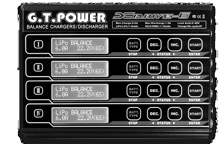 G.T POWER XDRIVE-607 BALANCE CHARGER/DISCHARGER FOR NICD/NIMH/LITHIUM/PB BATTERIES 7 7 7 7 7 7 Operating Manual Thank you for purchasing the G.T POWER XDRIVE - 607.