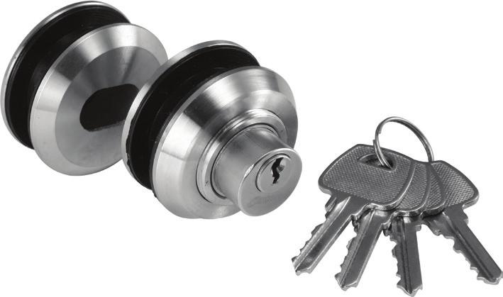 Door lock systems Stainless steel, satin, # 304 Operation: push / turn (cam type) Applications: By-passing Fixed / sliding
