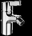 Single-lever mixer for bidets, fixed spout, chrome H3419610041111 with pop-up waste valve 38 390 67.5 67.