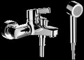 mixer for showers, chrome 40 177 Simibox Standard or Simibox Light Set for concealed mixer for bathtubs