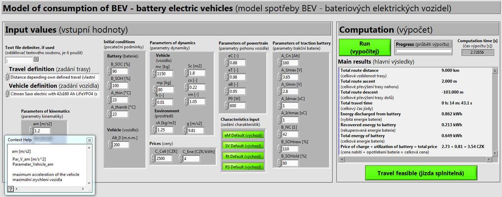 1 Introduction Software for analysis of consumption of battery electric vehicles (BEV) is described in this document.