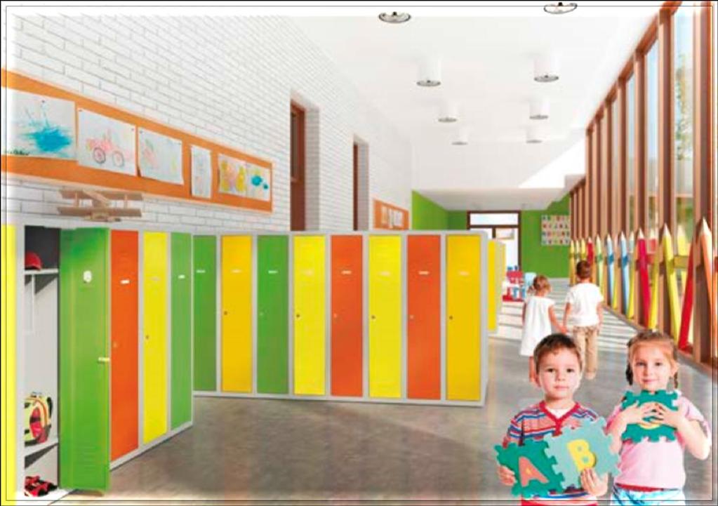 School lockers School lockers are made of high quality steel. Locker bottom panel is made of galvanized steel, which is additional protection against corrosion.