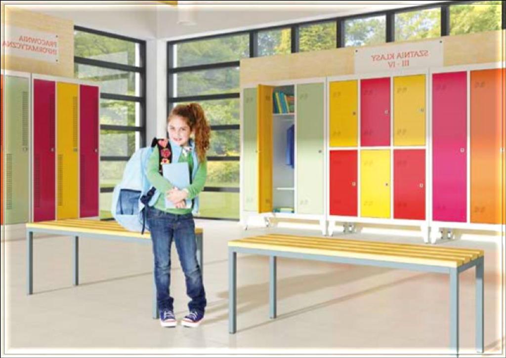 School lockers We also offer other types of lockers with the original door perforations with a height of 1560 mm, 1650 mm.