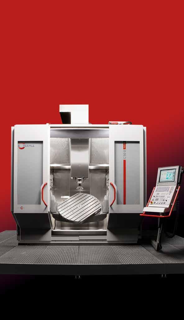 THE POWERFUL VERSION Simultaneous machining of 2000-kg workpieces in 5 axes. Achieving the required precision is a challenge for the machine dynamics.