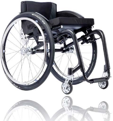 Wheels with Grey Aluminium Handrims & Schwalbe Black & Grey Pneumatic Tyres Choice of 10 Seat Widths 320mm to 500mm Choice of 5 Seat Depths 350mm to 450mm Range of Front Seat Heights from 490mm to
