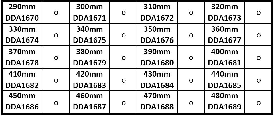 DDA0463 Position 3 = 110mm DDA0464 Position 4 = 95mm DDA0465 Position 5 = 80mm BACK HEIGHT (BH) Matrx backrests are available to order with the K-Series.