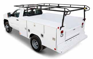 SERVICE BODY RACKS COVERED SERVICE BODY RACKS Fits Virtually all Service Bodies Models QUICK AND EASY TO INSTALL 1700# CAPACITY 2" TUBE STEEL FRAME FITS VARIOUS CAB HEIGHTS FITS 8' AND 9' BODIES STD.