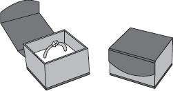 5 (a) Diagram shows a magnetic closure box when open and shut.