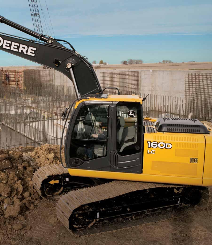 Mid-size stature. Big-size results. With fast hydraulics and impressive digging force, swing torque, drawbar pull, and lift capability, you can expect big things from the 120D and 160D LC.