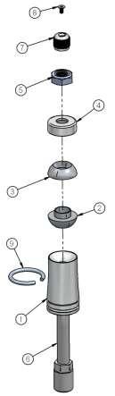 1. Impact Forged, Monotube shock 2. Rebound adjustment knob (SA Only) 3.