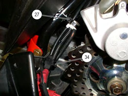 23.Rush; Switchback 136: Install cable tie 2& in 1/4" hole in right upright tube.