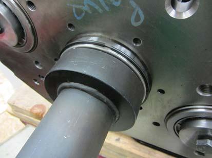 Using the Input Shaft Bearing Driver, press the bearing onto the Input Shaft and into the transmission main case. 9.
