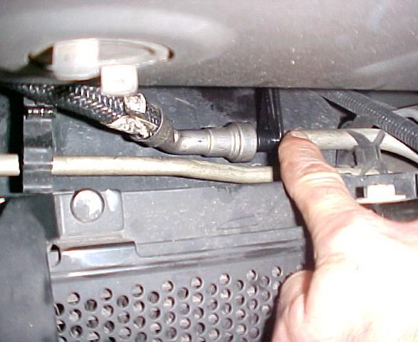 When cutting fuel line make sure to blow out line to keep debris from moving forward. A.