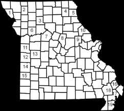 PROCEDURES Regions and Locations The MU Variety Testing Program divides the soybean growing region of Missouri into four regions: North, Central, Southeast, and Southwest.