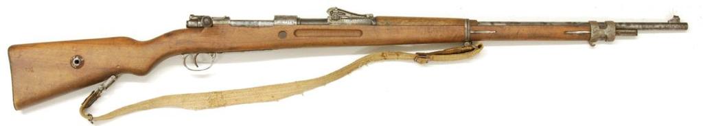 The weapons in the picture, from left Mauser system rifle Gew.