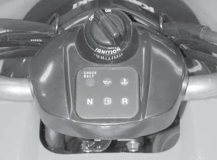 One cnnectin is black and the ther is gray. The hur meter resets immediately when the key is turned ON. A A. BELT CHECK INDICATOR LIGHT 4-PIN CONNECTORS A 7.