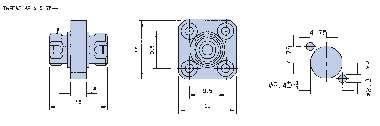 Adaptors FC series Dimensions (mm) Square