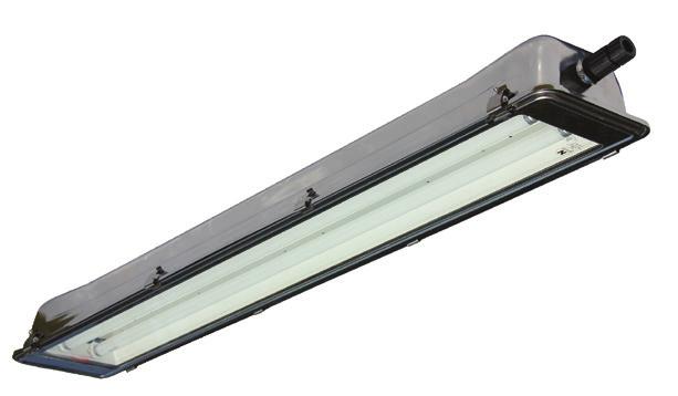 JBF luminaire range has a flame retardant body, polycarbonate injection moulded lens with linear prisms, with