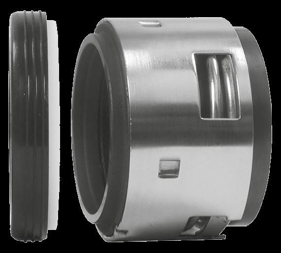 Characteristics Balanced Mechanical Seal. EB Elastomer Bellow Independent on direction of rotation. Metal encased, rubber bellow seals to full DIN0 (EN17) K compatibility.
