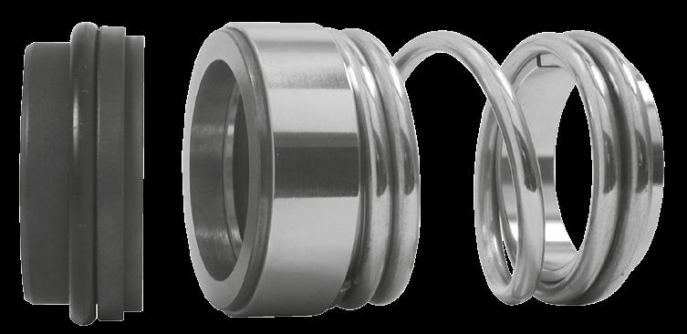 Parallel Spring PS Characteristics Unbalanced Mechanical Seal. Independent on direction of rotation.