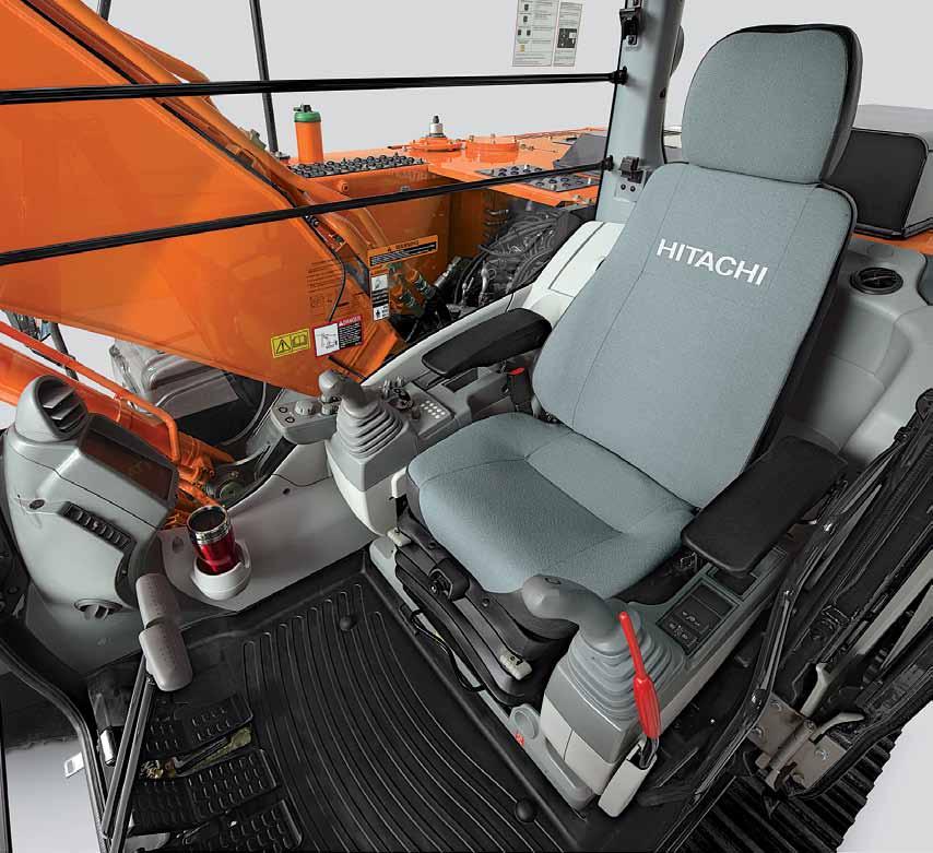 6 7 COMFORT n A more comfortable high-back fabric seat is available in a heated air-suspension version.