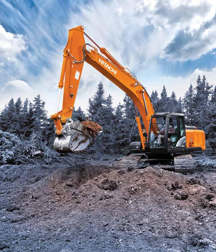 ZAXIS DASH-5 UTILITY-CLASS EXCAVATORS DURABLE n The durable Isuzu diesel engines deliver fuel-efficient and reliable performance that raises