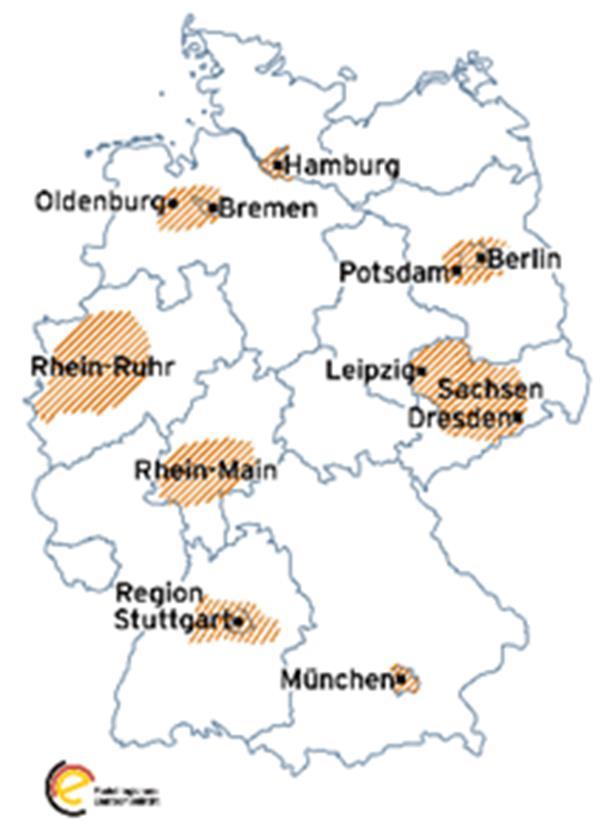 German funding program Model regions electric mobility (2009-2011, funding volume of EUR 500 million) and the continuation of the model regions electric mobility end of 2013 from the Konjunkturpaket