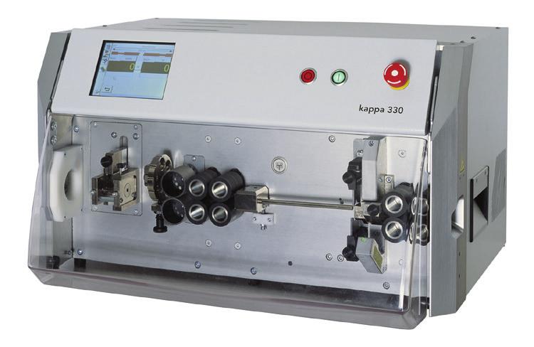 WIRE PREPARATION EQUIPMENT Kappa 330 Cutting and Stripping Machine This model is designed for cables with a cross section of up to 35 mm 2, multi-core conductors with an outside diameter of up to 16