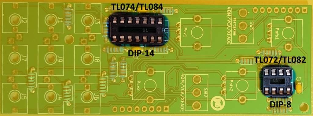 C, C, C7, C8 00nF 4pcs Step 3 Solder IC sockets and insert IC's.
