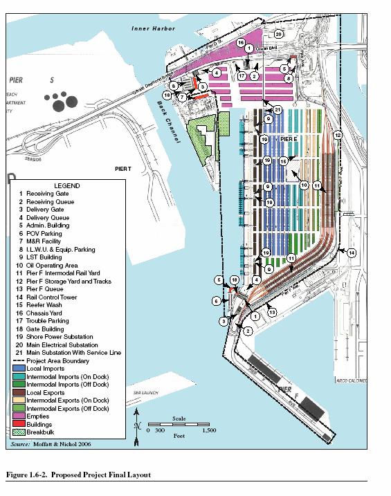 Proposed Project (345-Acre Alternative) 2025 Terminal Operations 345 acres 4,250 linear feet berth length