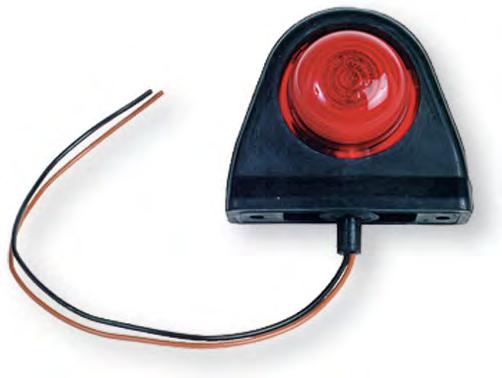 OUTLINE MARKER LAMPS OUTLINE MARKER LAMPS /4V Red/White End Outline Marker Lamp /4V Red/White End Outline Marker Lamps with Flexible Bracket 60 Degree Lens: Red/White. Mounted in rubber housing.