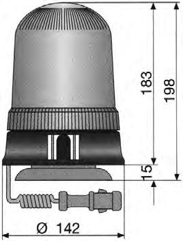 B047007 /4V PREMIUMline Rotating Beacon 3-Bolt Mounting B0470 B44348- B09-348 360 B090- Replacement Lens for PREMIUMline Beacon Bulb V 55W H Long Life Bulb V 55W H P4.