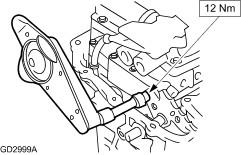 11. Using the special tool, check the manual control lever assembly settings. 12.