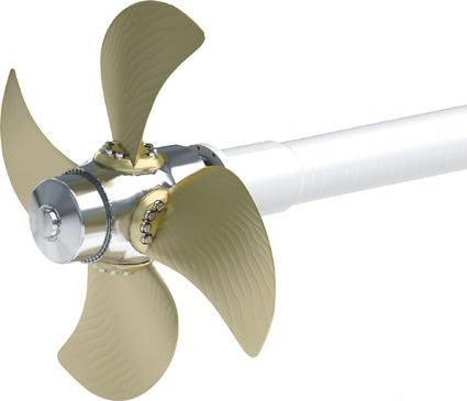 Propeller blade data, such as diameter, pitch, rpm, skew and load distribution, are always carefully selected to give the best solution with respect to both efficiency and noise/vibration