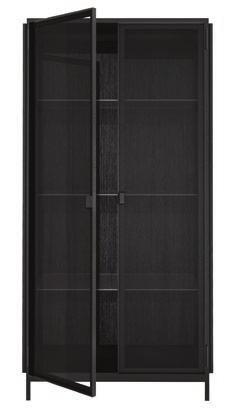 18 71 180 ANDERS STORAGE CUPBOARD 2 grey tempered glass