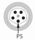 P2 Pin 2 - Direction of rotation Pin P2 - White wire - Direction of rotation DIR signal can be permitted while motor is running Delay time for switching between CW and CCW is 0.05s. DIR signal 0.