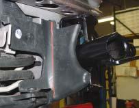damper and the sub frame with a 1/2" spacer on the top of